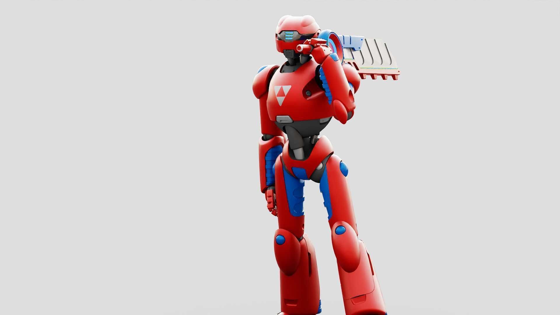 BATTLE DROID ZHOUMI  RIGGED 3D model_14