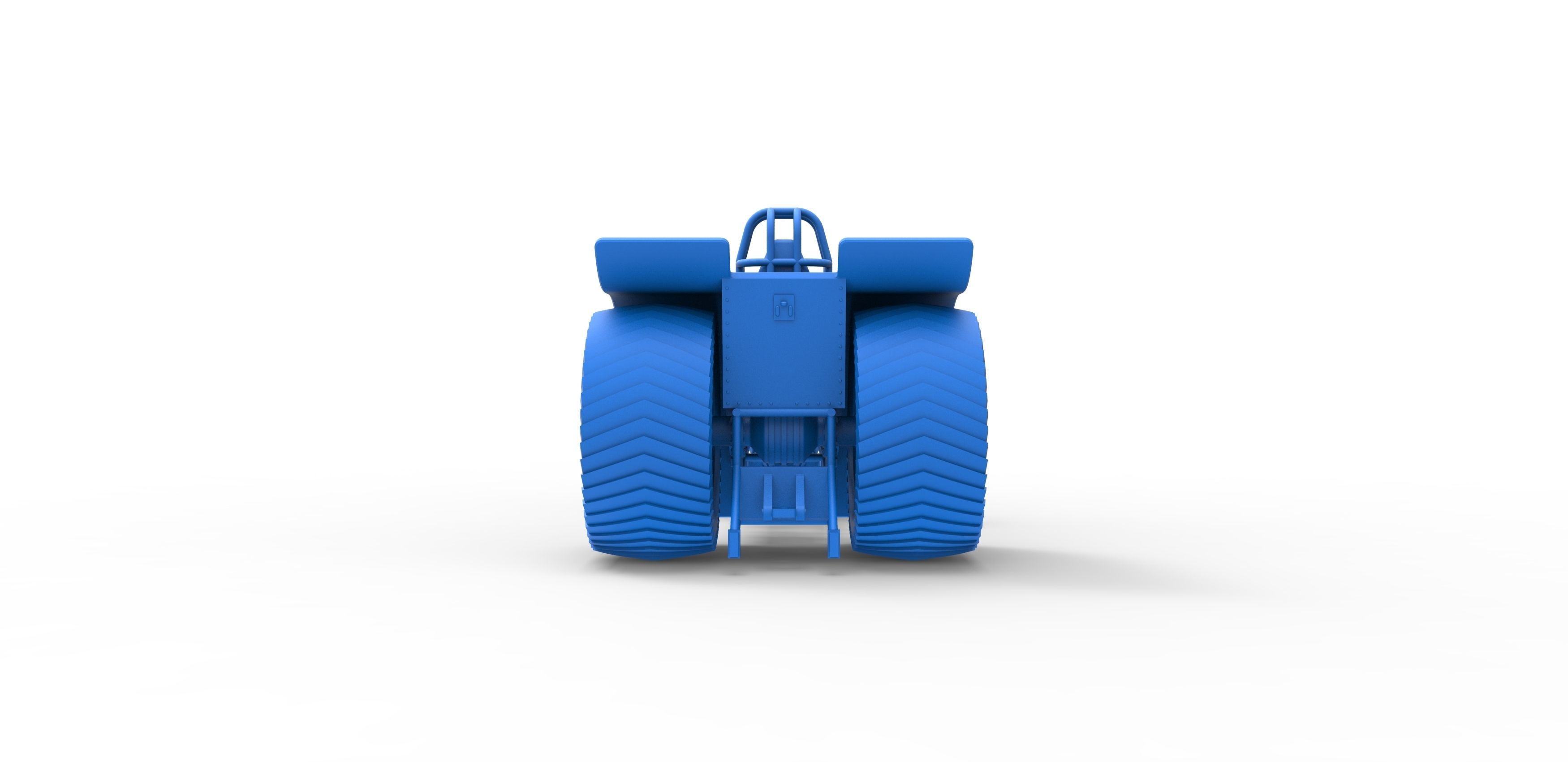 Pulling tractor with turbo engine V12 Version 2 Scale 1 to 25 3D print model_28