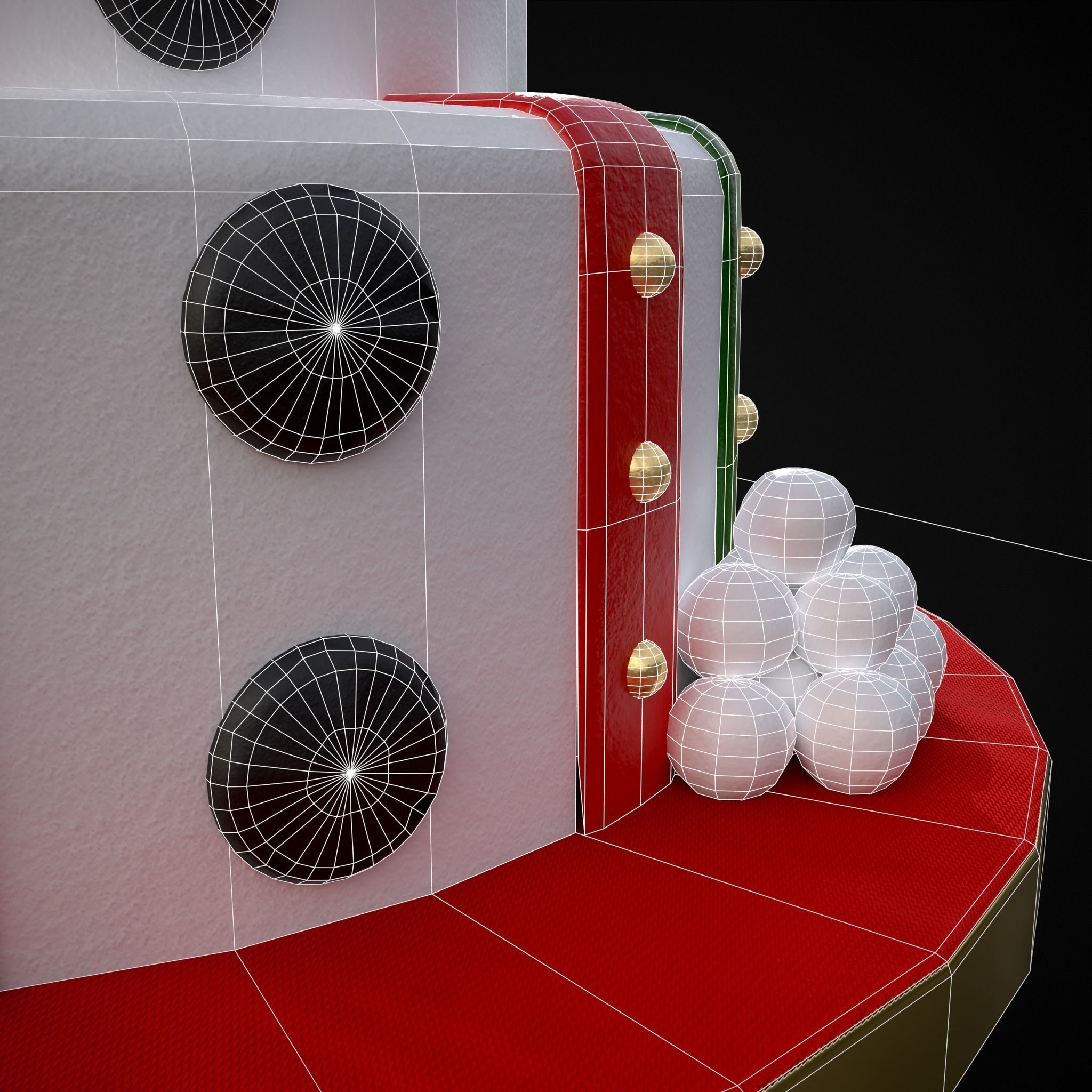 Snowman Layered Cake Low-poly 3D model_14