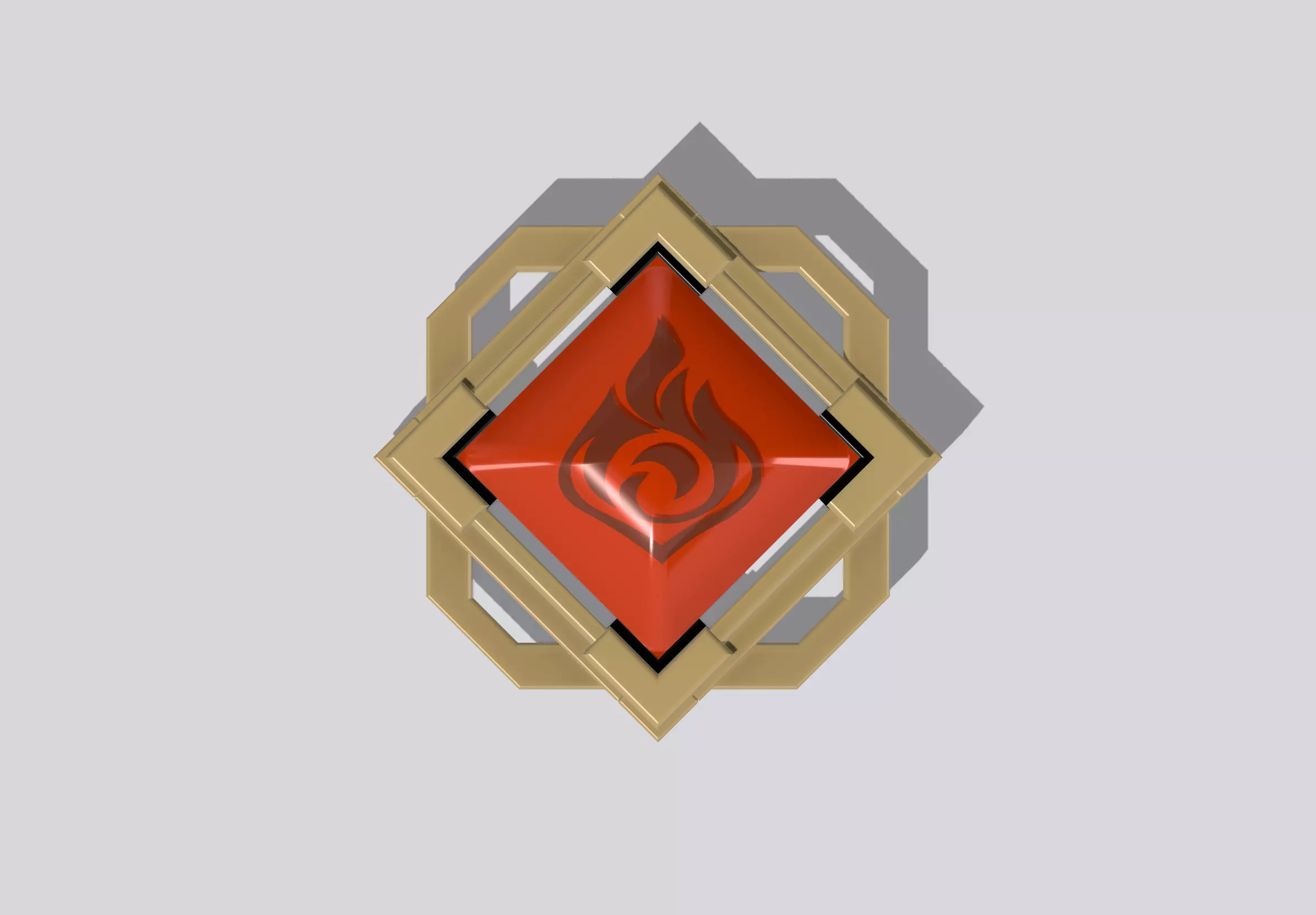 Liyue Pyro Vision Genshin Impact 3D print model_0