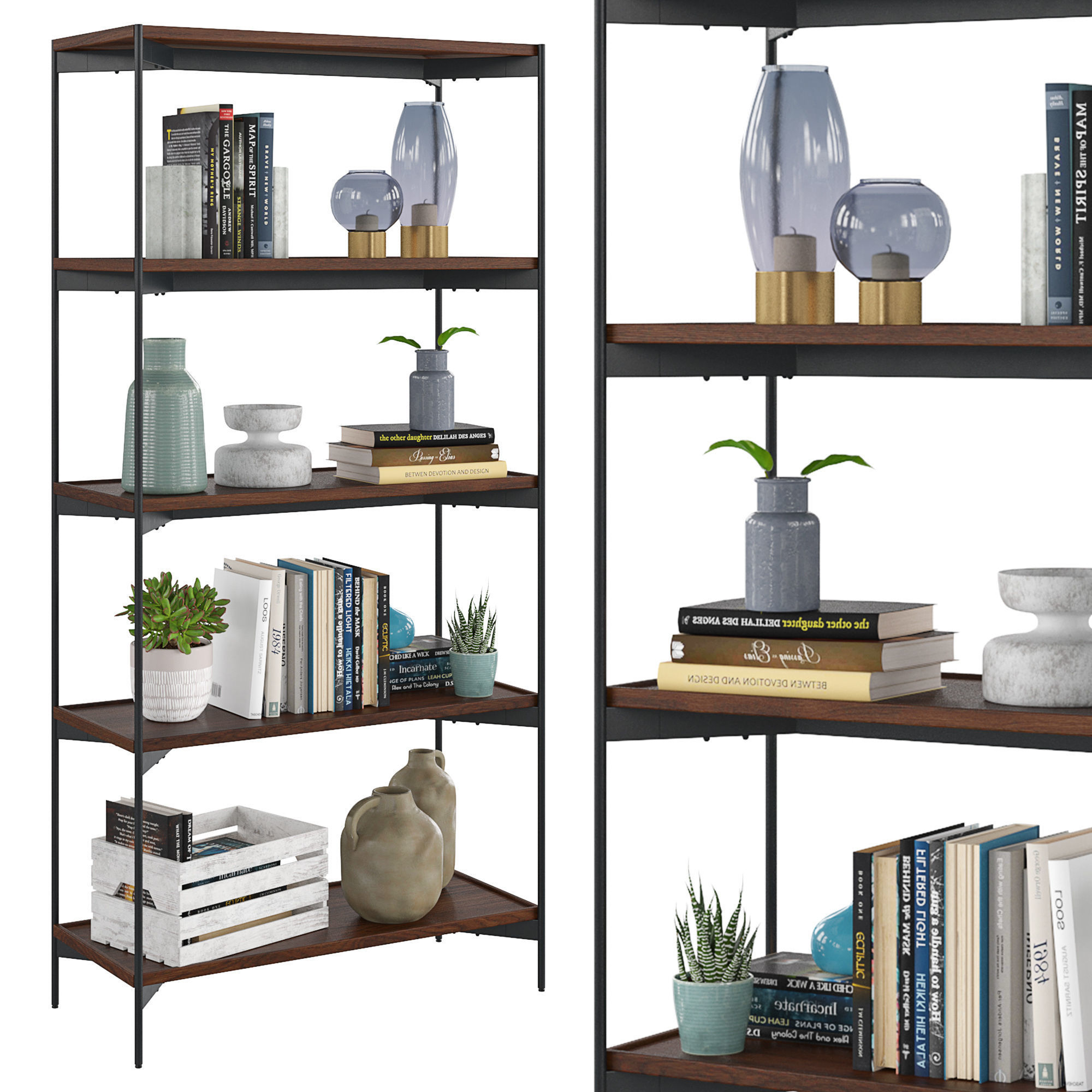 Warren Etagere Bookcase 3D model_4