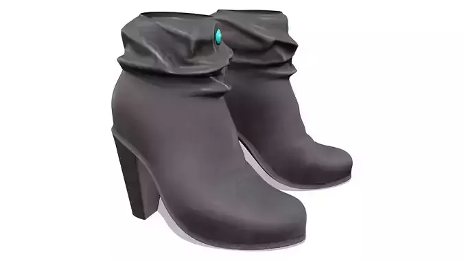 Wrinkled Sci-fi Black Ankle Boots