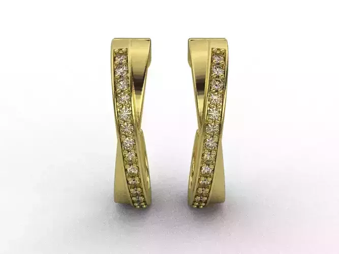 Moissanite Hoop Earrings