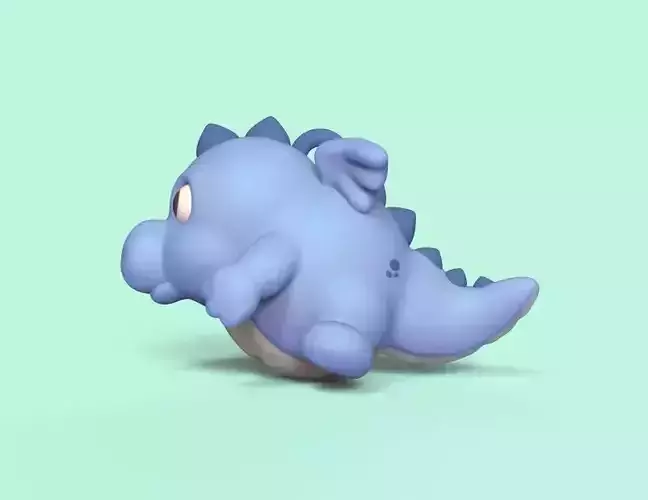 Round Dragon Keychain