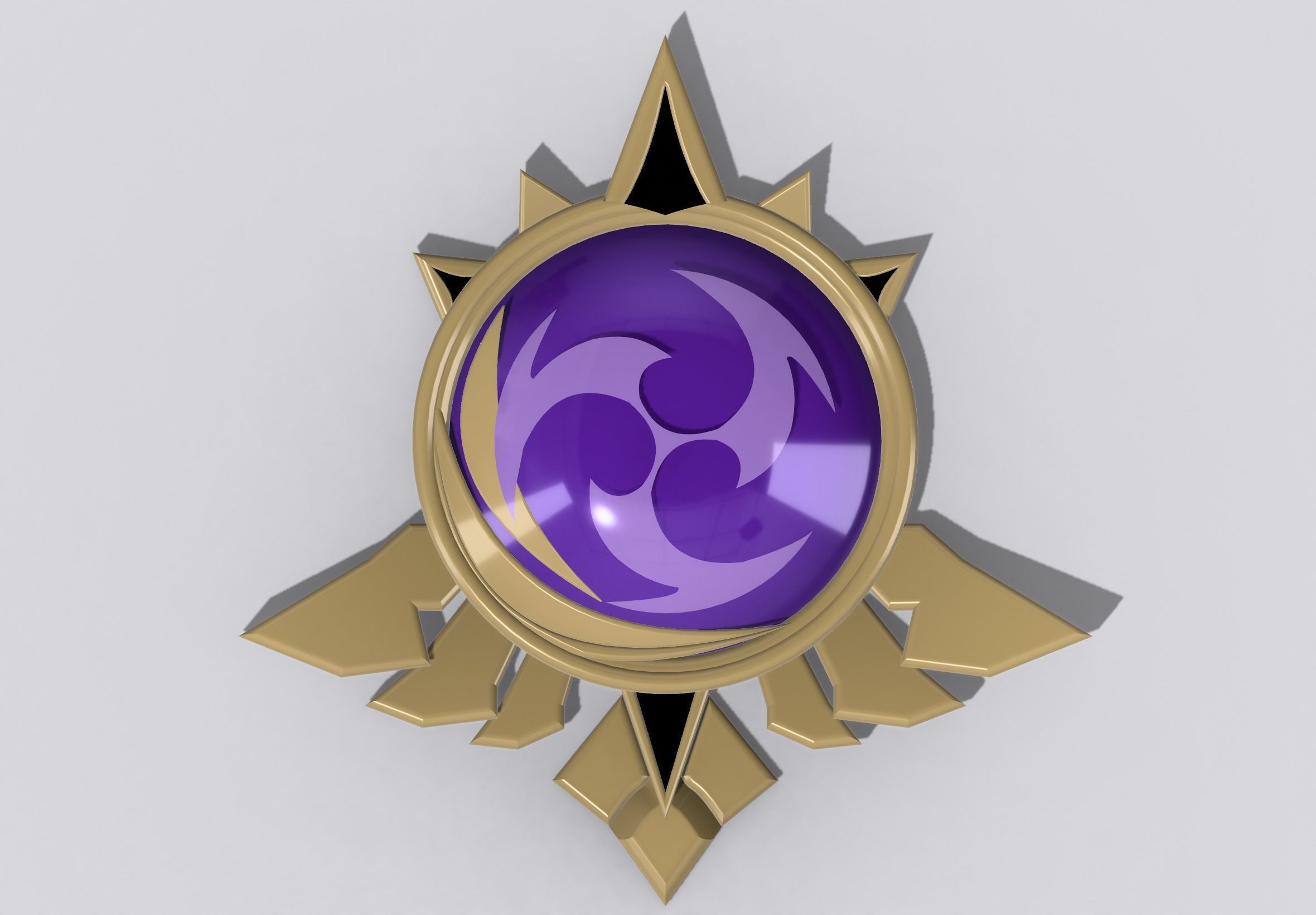 Mondstadt Electro Vision Genshin Impact 3D print model_8