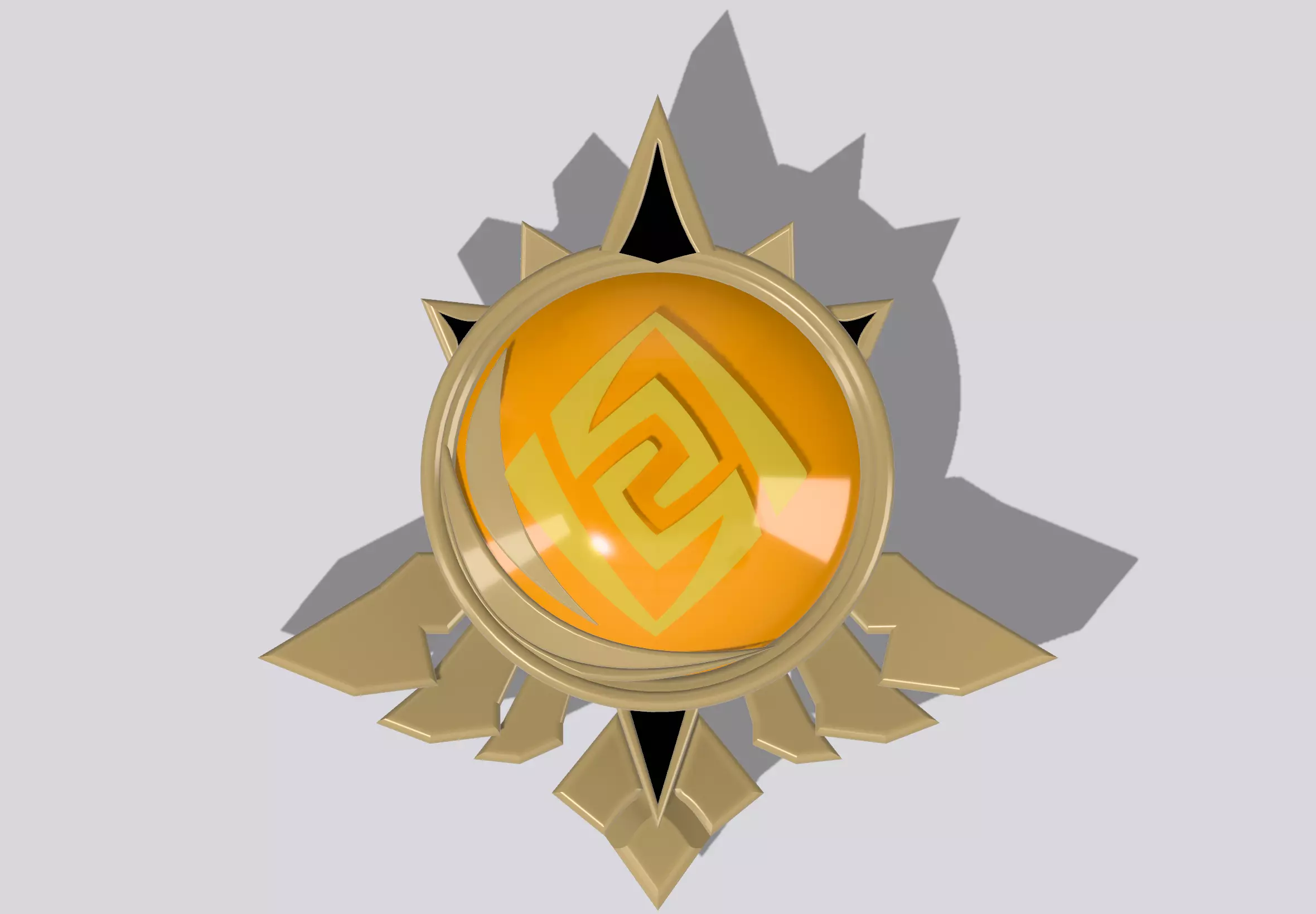 Mondstadt Geo Vision Genshin Impact 3D print model_0