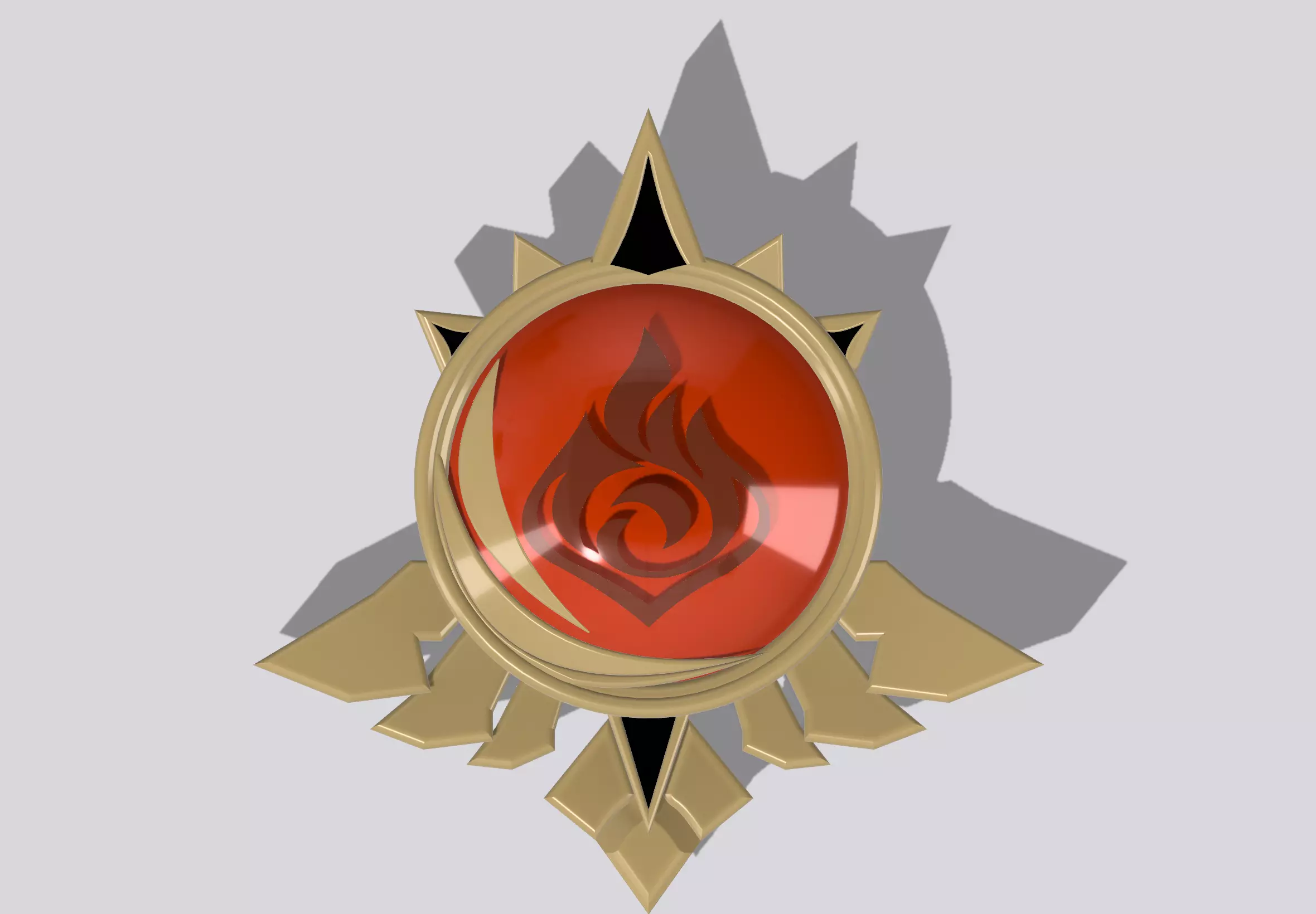 Mondstadt Pyro Vision Genshin Impact 3D print model_0