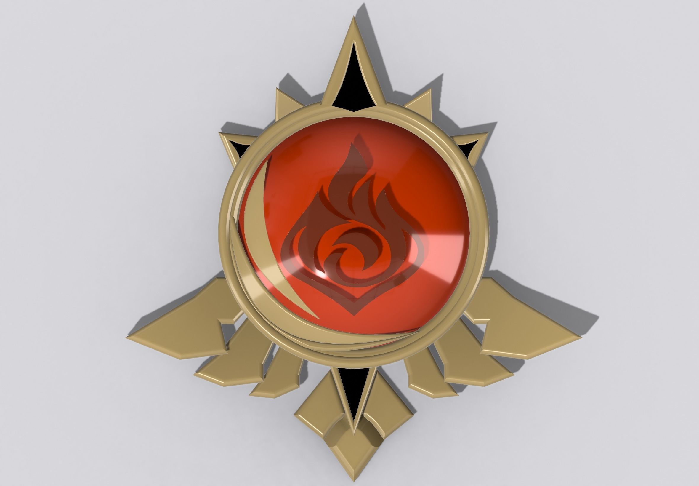 Mondstadt Pyro Vision Genshin Impact 3D print model_8