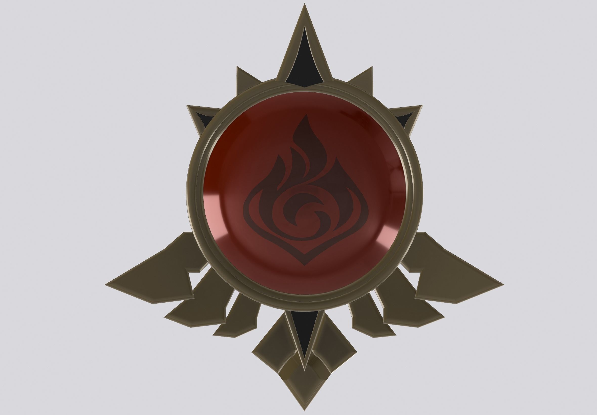 Mondstadt Pyro Vision Genshin Impact 3D print model_5