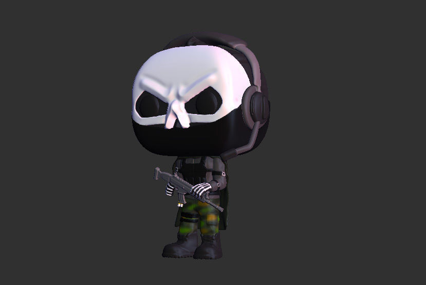 Funko Ghost Call of Duty 3D print model_1