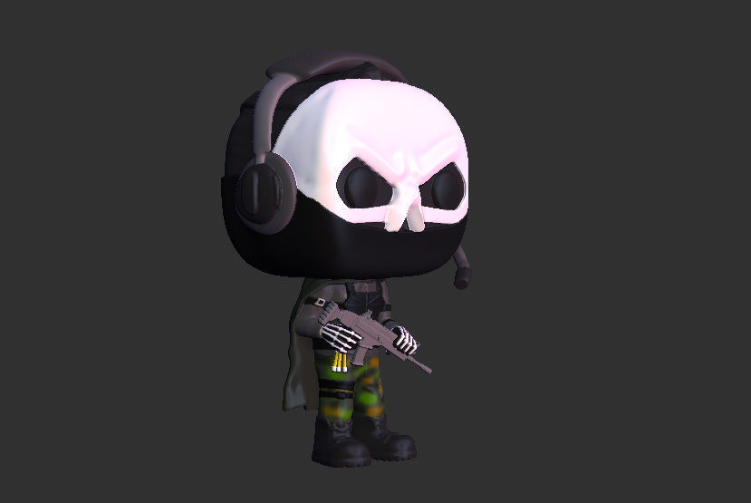 Funko Ghost Call of Duty 3D print model_2