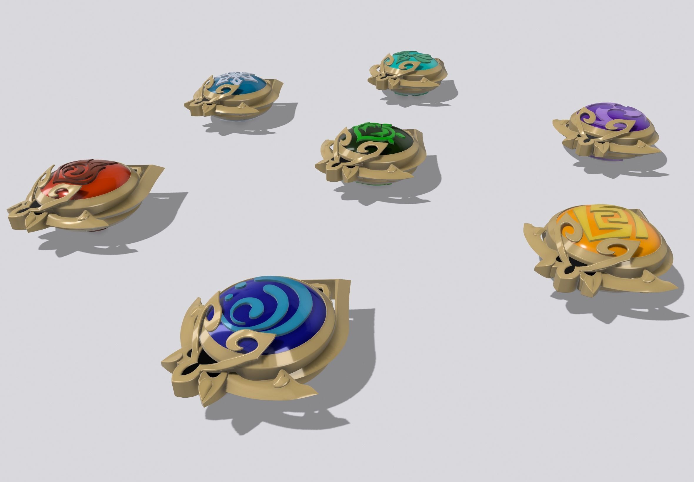 Sumeru Visions Pack Genshin Impact 3D print model_1