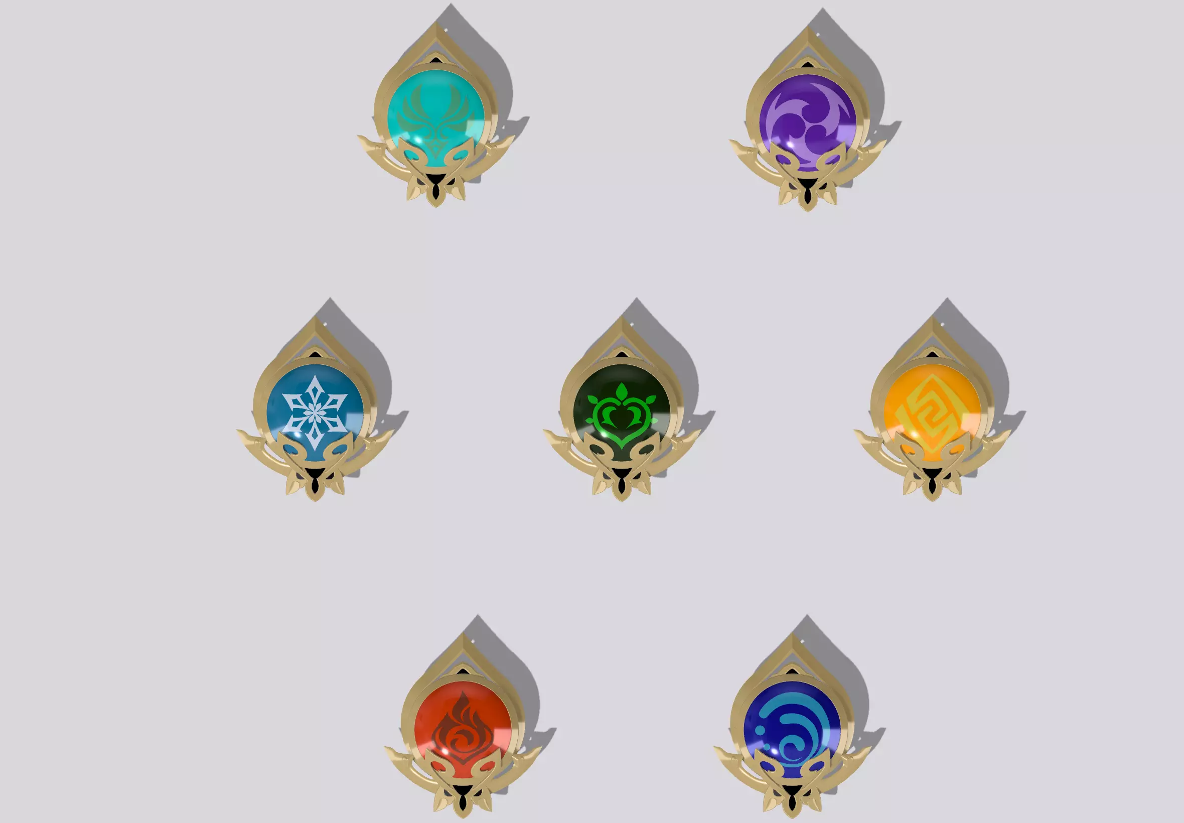 Sumeru Visions Pack Genshin Impact 3D print model_0