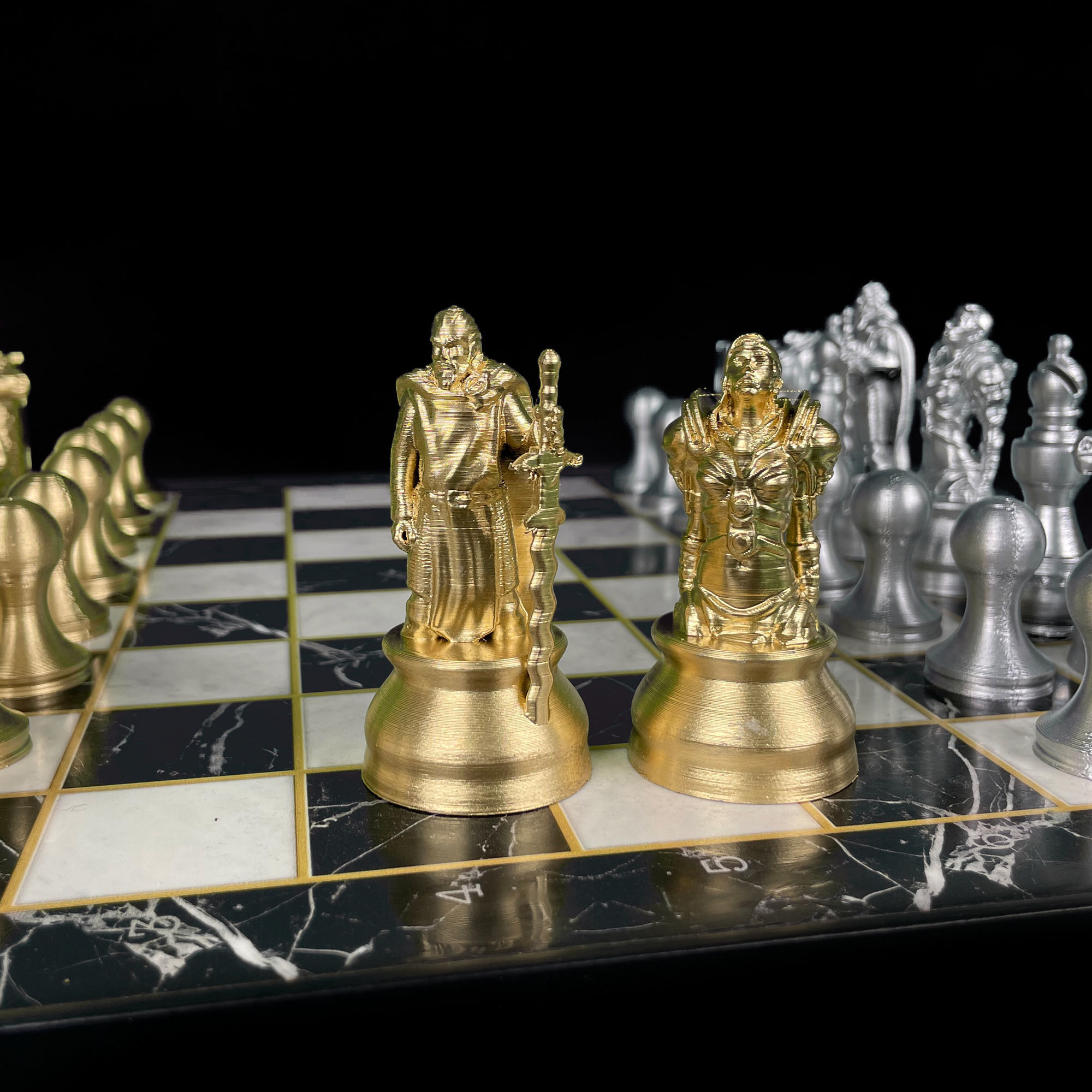 Knight Chess Set - Chevalier Chess 3D print model_3