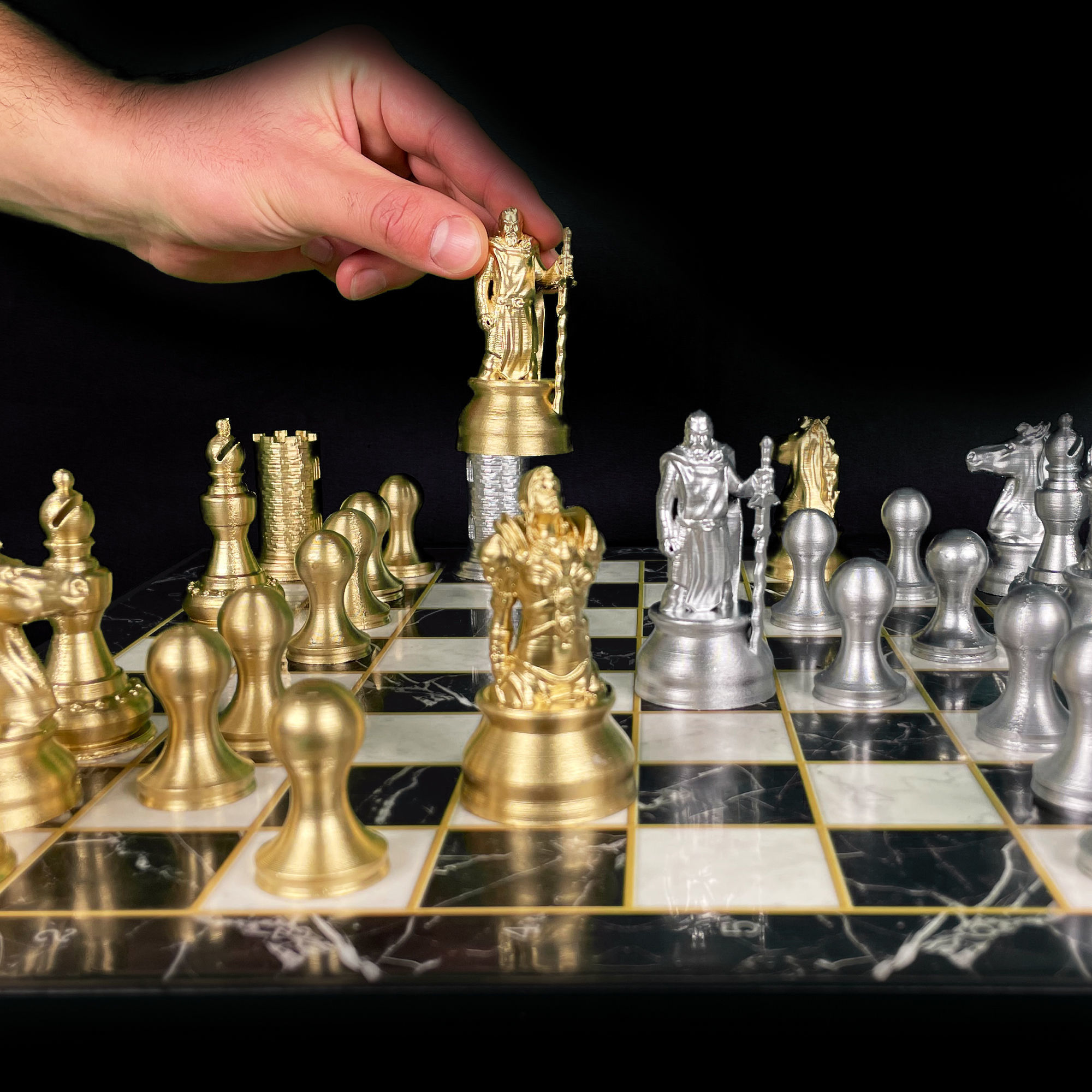 Knight Chess Set - Chevalier Chess 3D print model_16