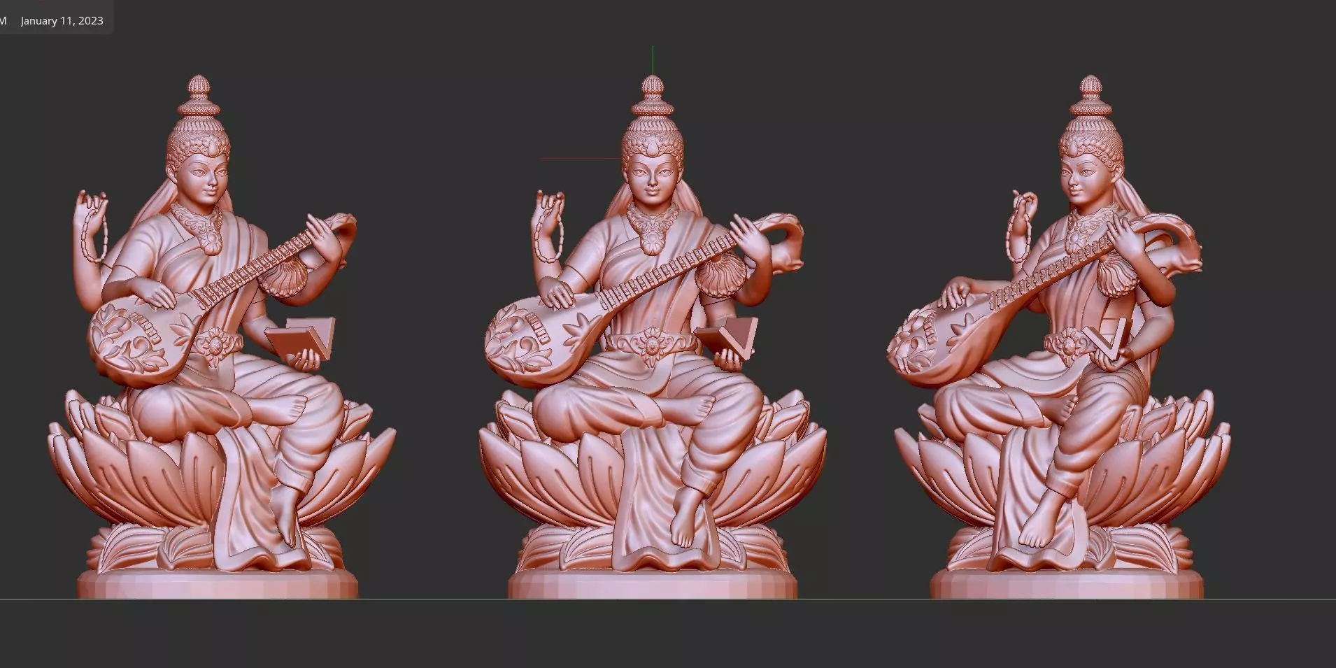 Saraswati Mata 3D print model