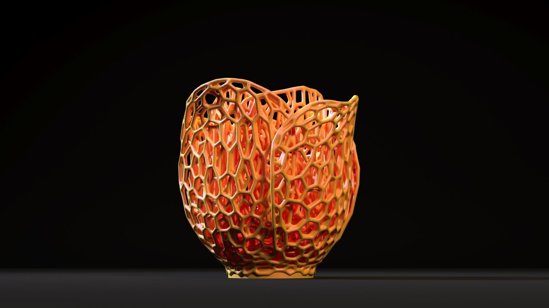 Rose vase 3D print model_9