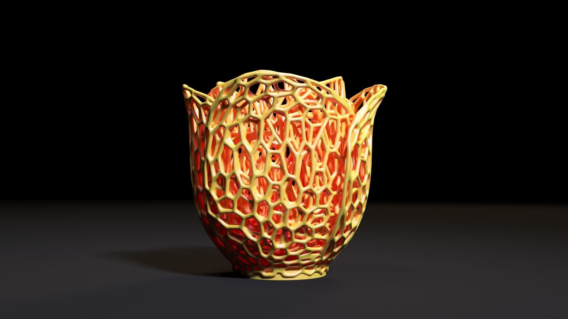 Rose vase 3D print model_5