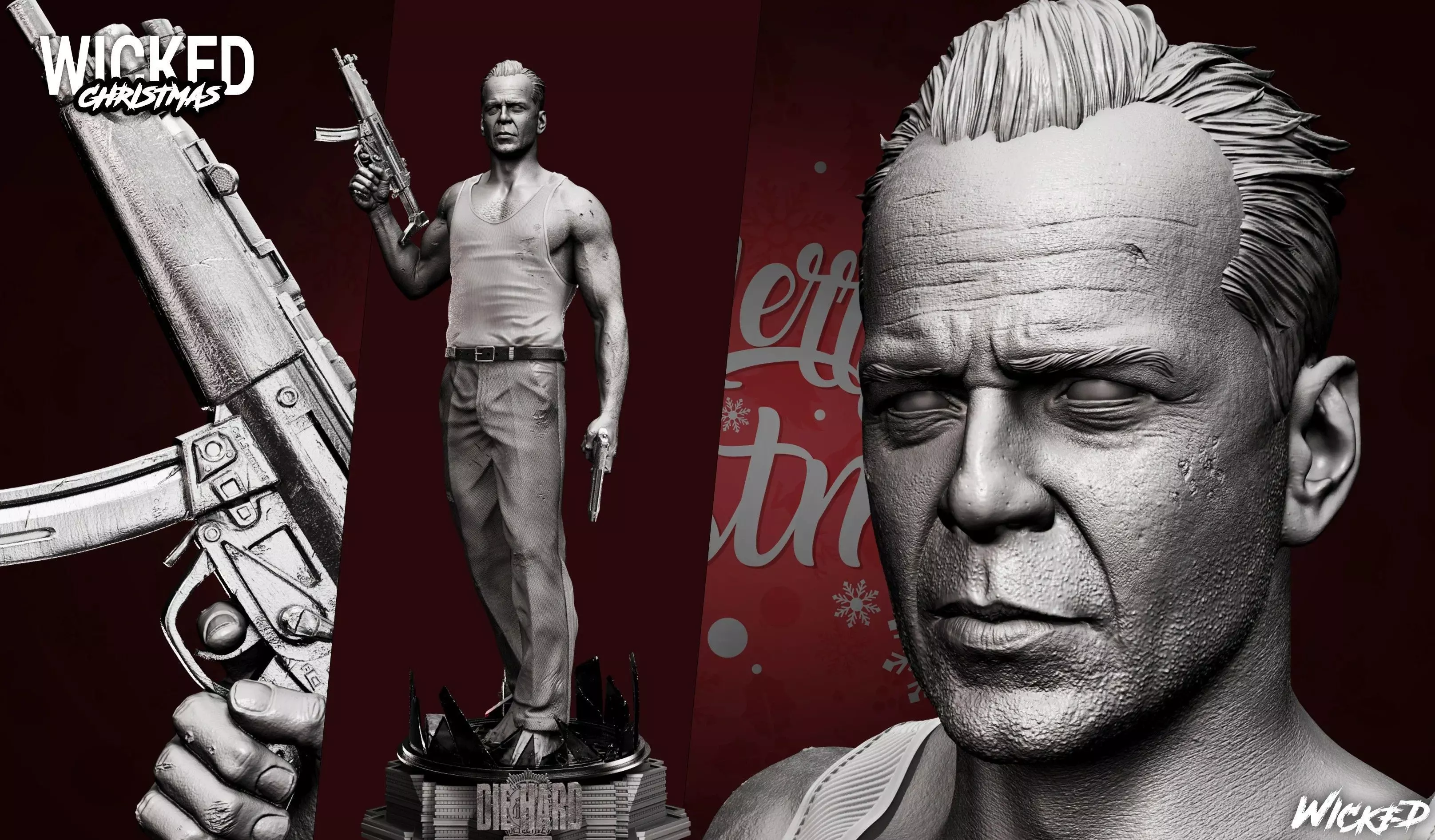 Wicked Movies John McClane Sculpture ready for 3d printing 3D print model_0