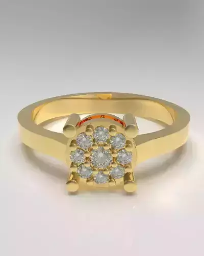 Halo engagement ring