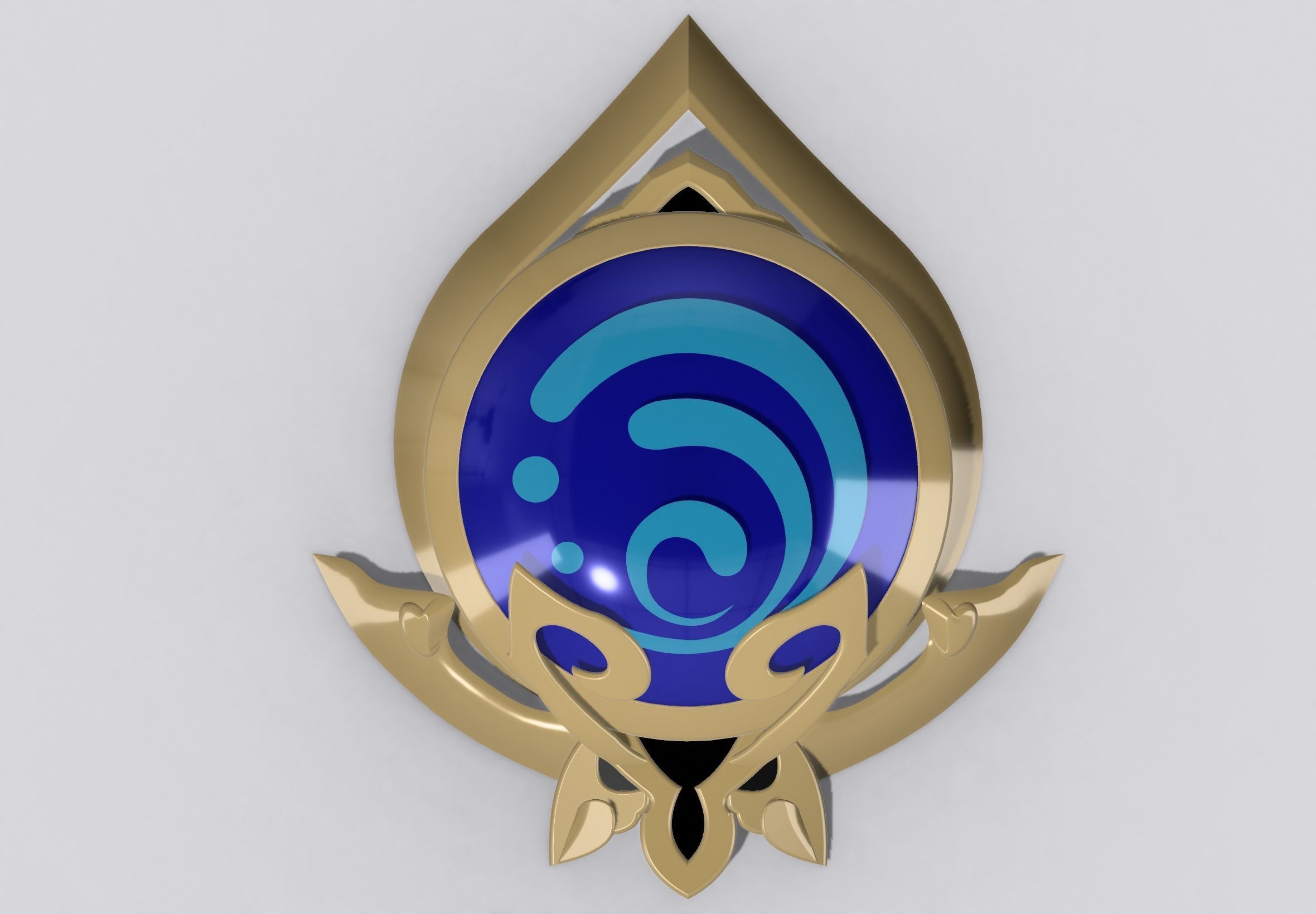 Sumeru Hydro Vision Genshin Impact 3D model 3D printable CGTrader