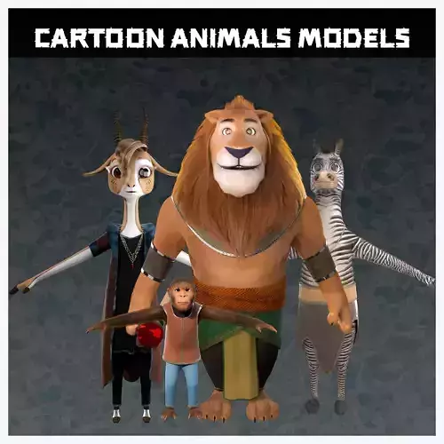 Cartoon Animals NoRig V2