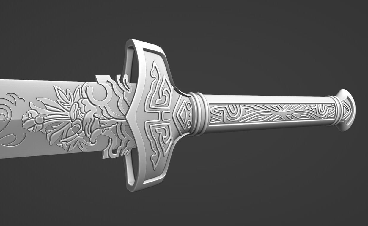 Frostwork--Sword of Xiao Xingchen--The Untamed--Print Ready 3D print model_7