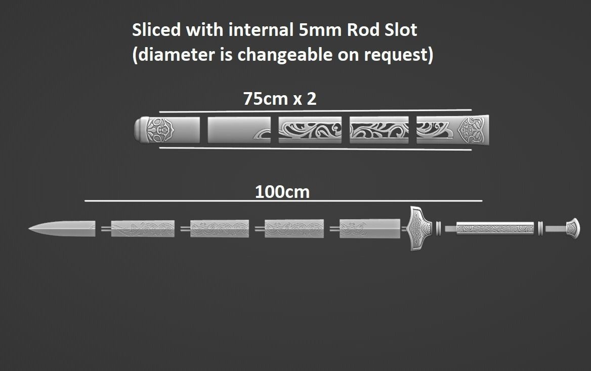 Frostwork--Sword of Xiao Xingchen--The Untamed--Print Ready 3D print model_15