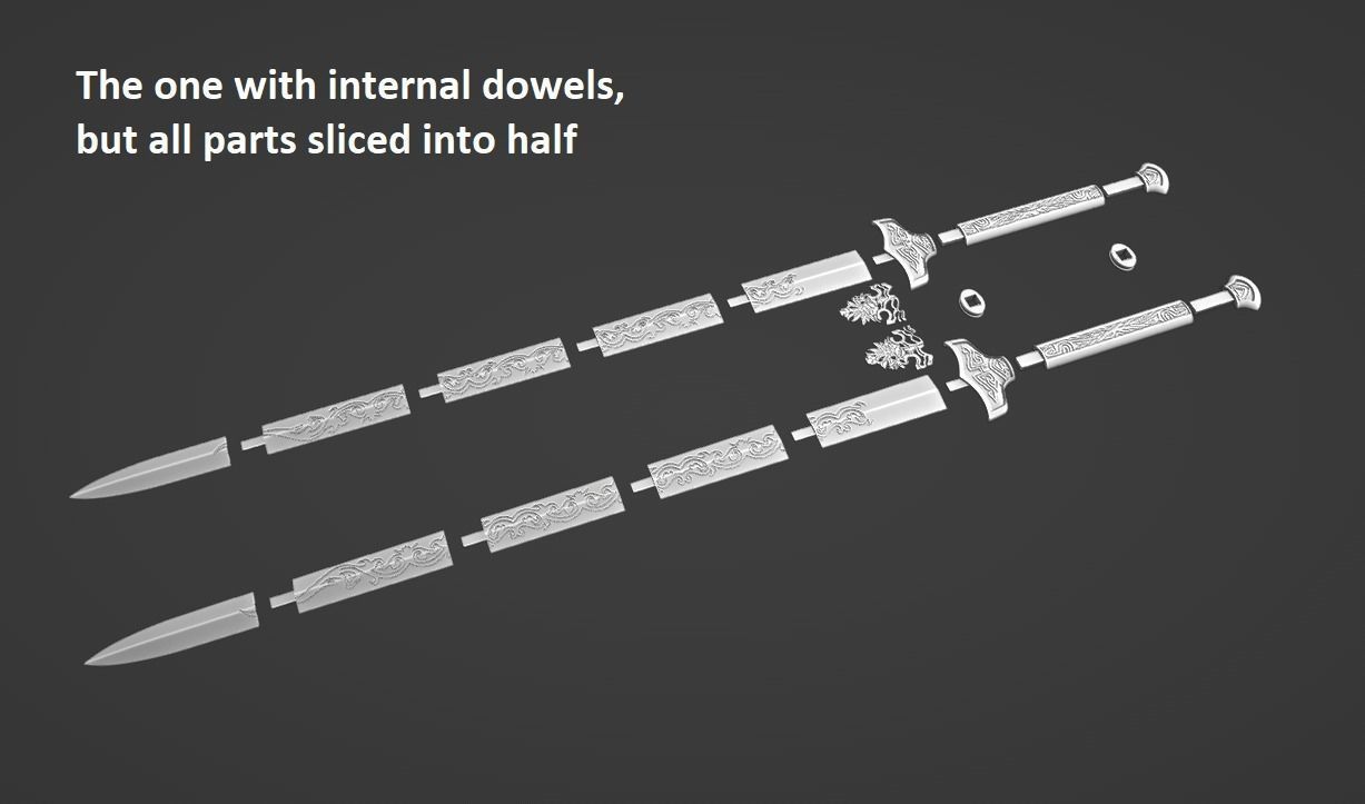 Frostwork--Sword of Xiao Xingchen--The Untamed--Print Ready 3D print model_12