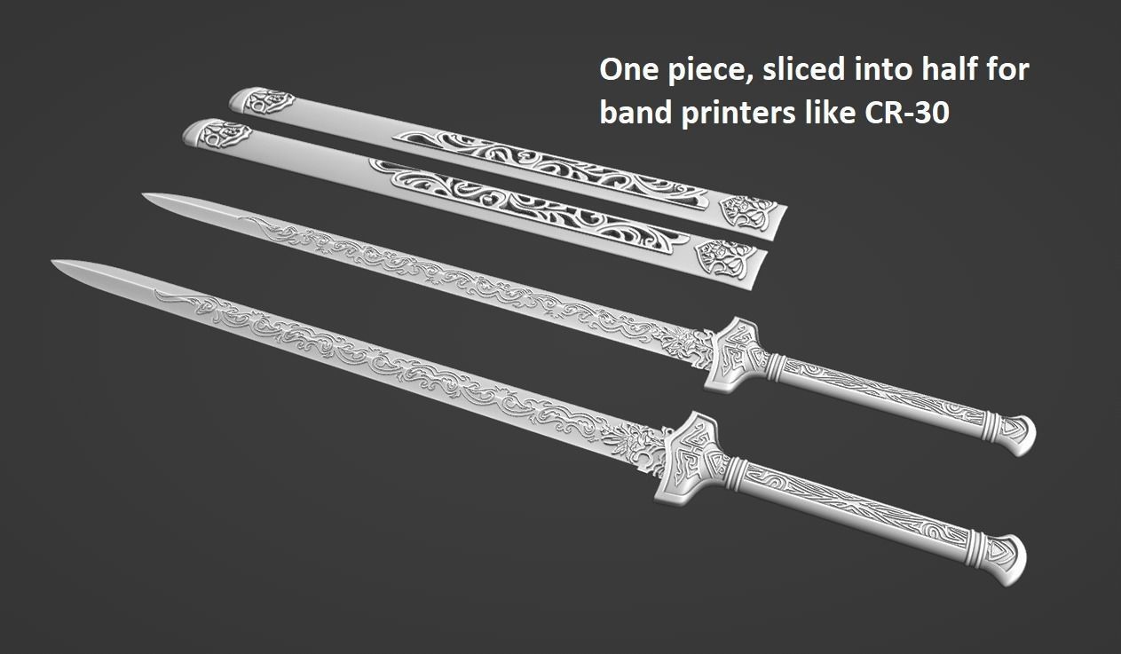 Frostwork--Sword of Xiao Xingchen--The Untamed--Print Ready 3D print model_10