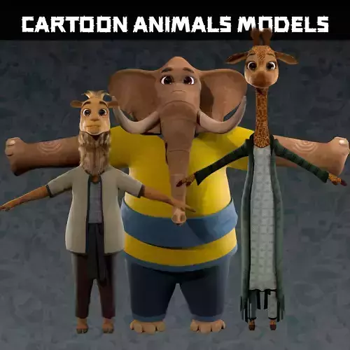 Cartoon Animals NoRig V3