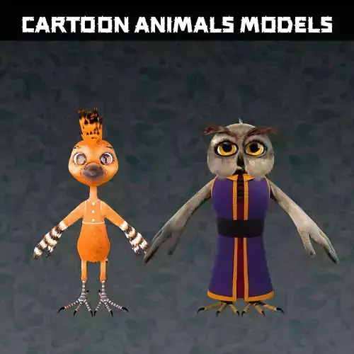 Cartoon Birds NoRig