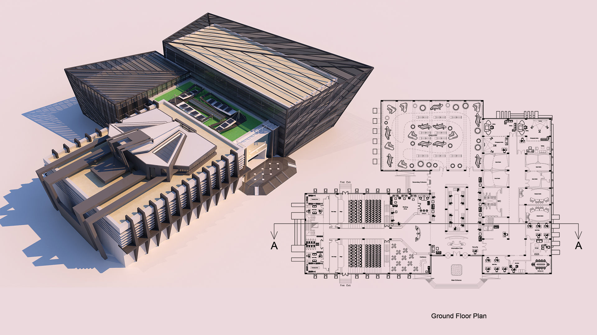 7 Projects - Art Center 2021 - 2Ds Plans - 3Ds Files 3D Model Collection_6