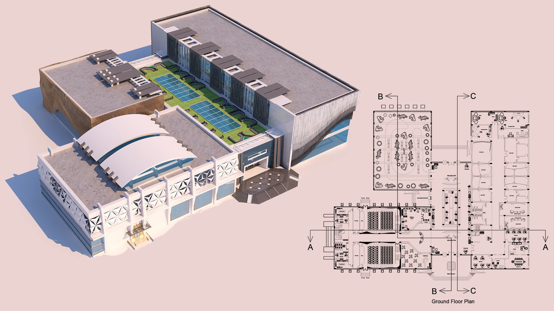 7 Projects - Art Center 2021 - 2Ds Plans - 3Ds Files 3D Model Collection_4