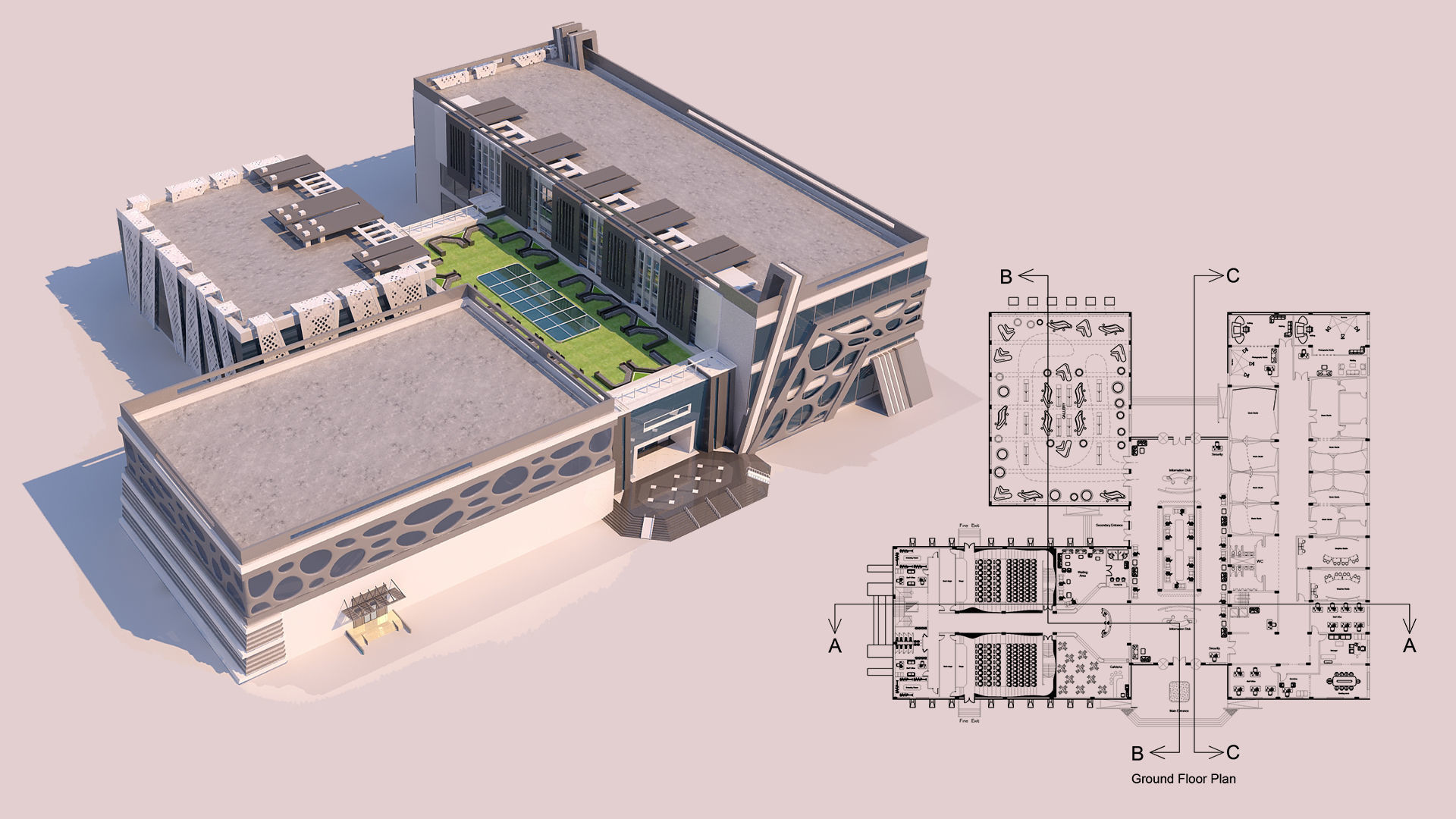 7 Projects - Art Center 2021 - 2Ds Plans - 3Ds Files 3D Model Collection_5
