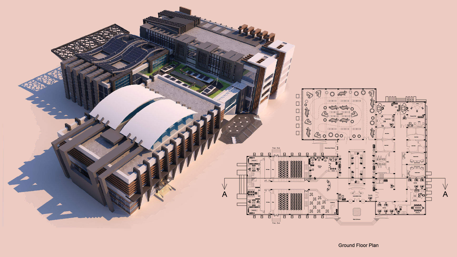 7 Projects - Art Center 2021 - 2Ds Plans - 3Ds Files 3D Model Collection_3