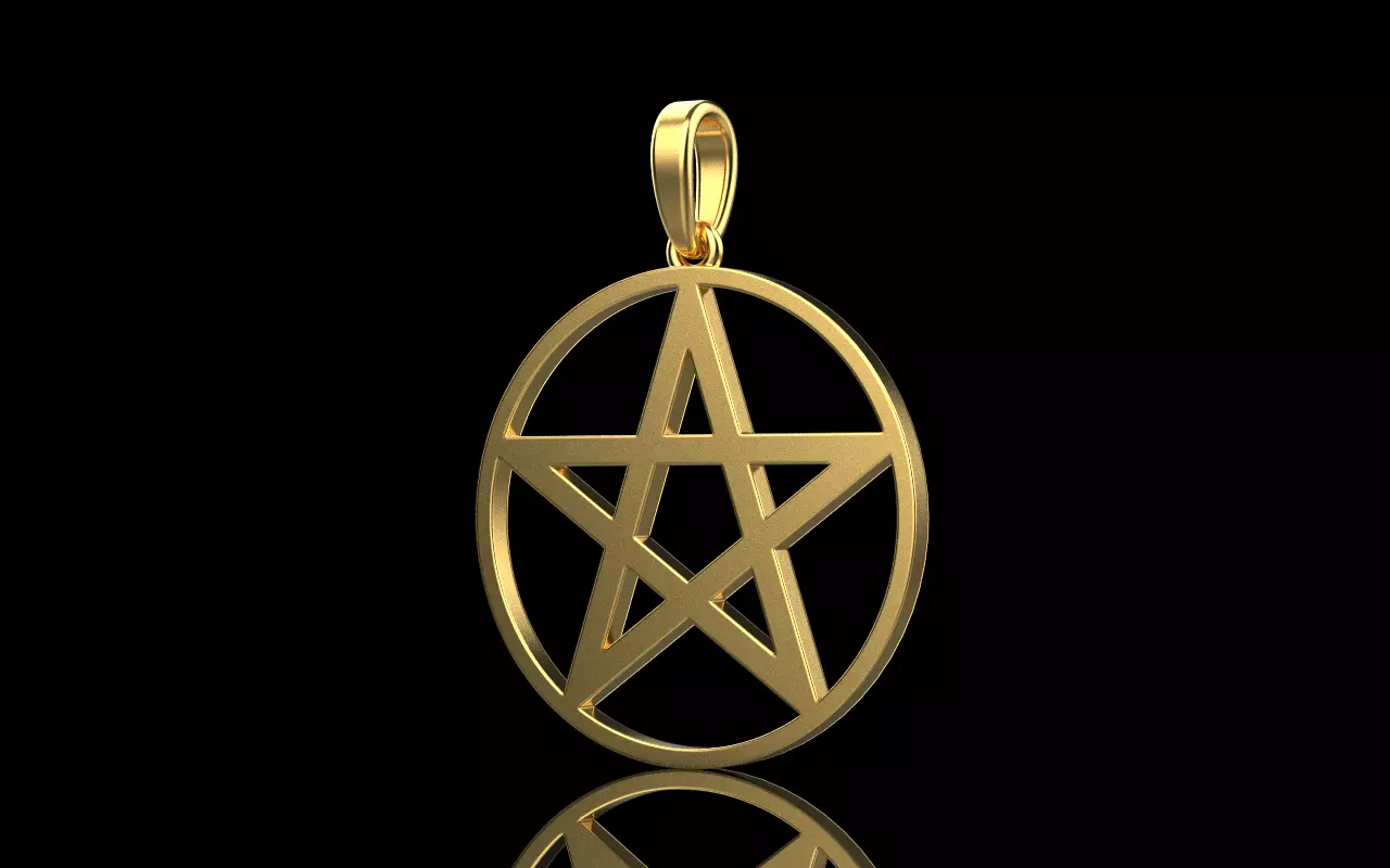 Star of David pendant model 323 3D print model_0