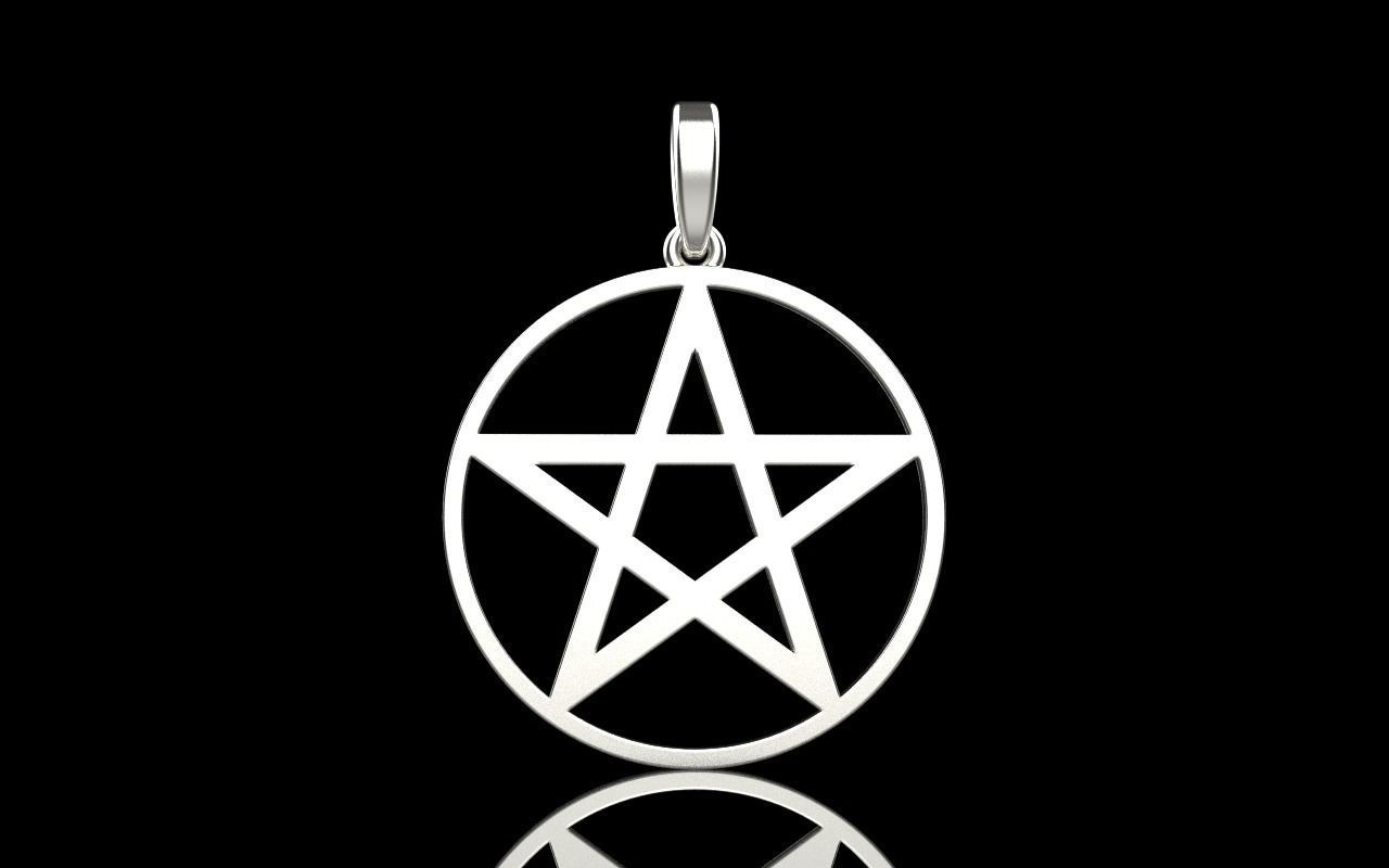 Star of David pendant model 323 3D print model_2