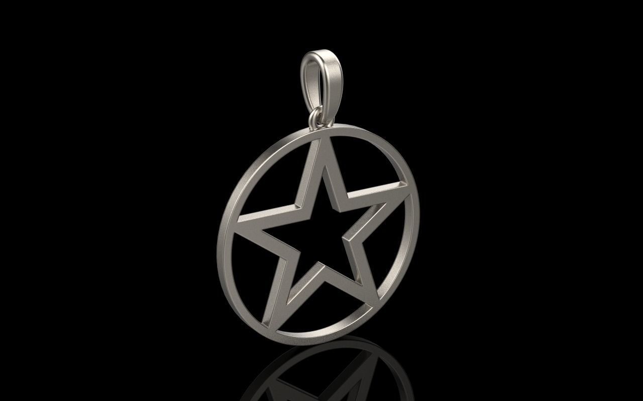 Star pendant model 324 3D print model_19