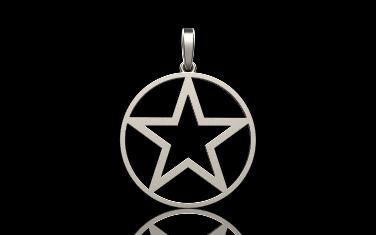 Star pendant model 324 3D print model_24