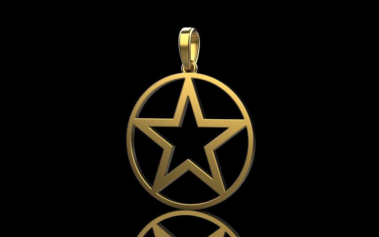 Star pendant model 324 3D print model_15