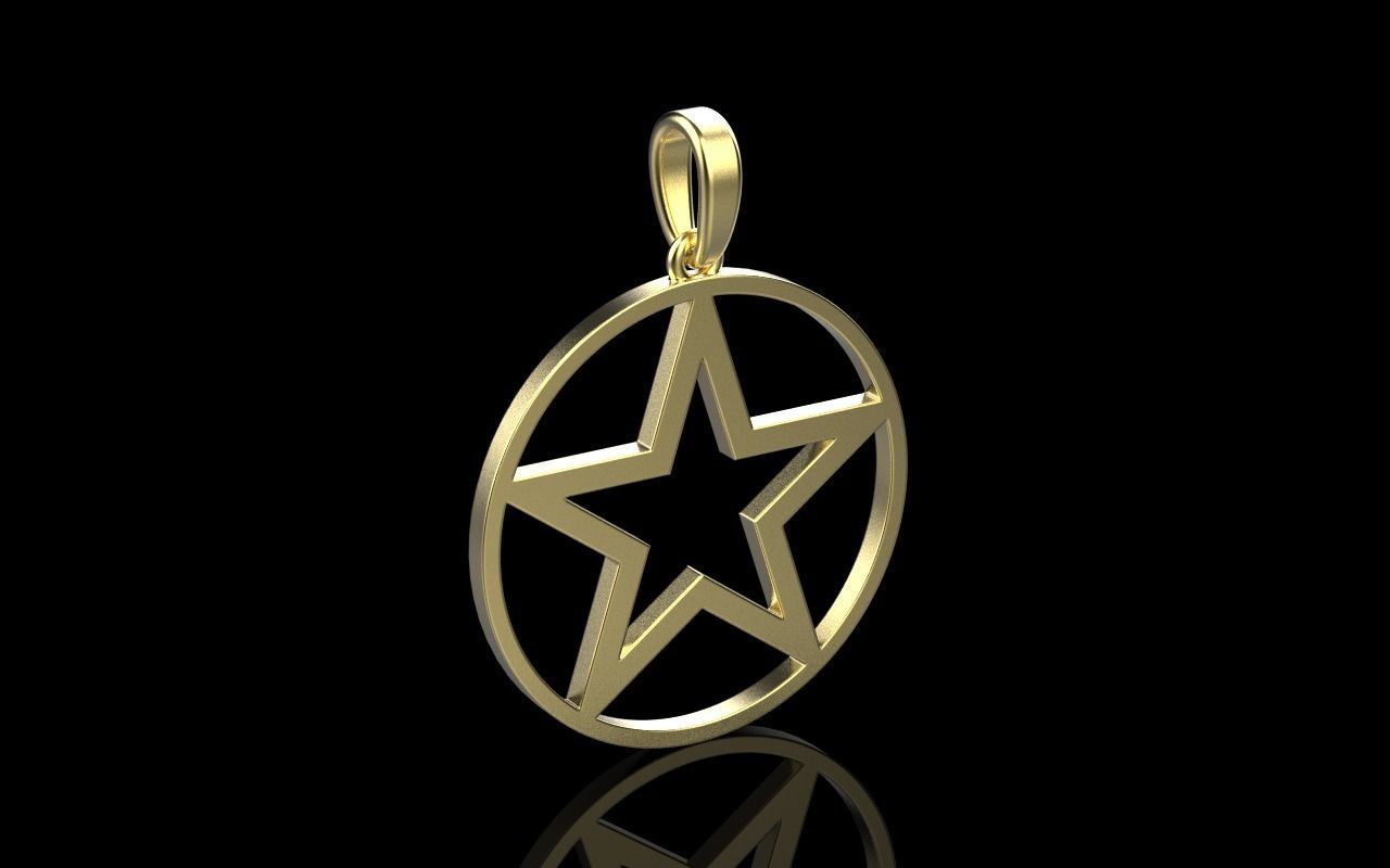 Star pendant model 324 3D print model_20