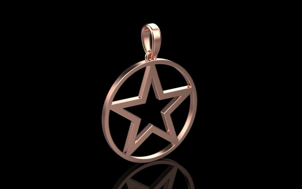 Star pendant model 324 3D print model_18