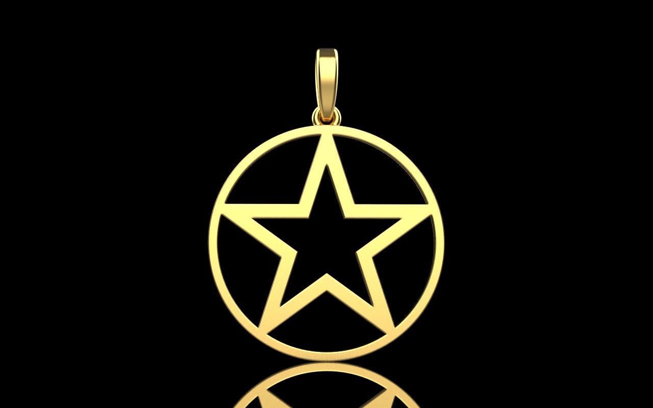 Star pendant model 324 3D print model_22