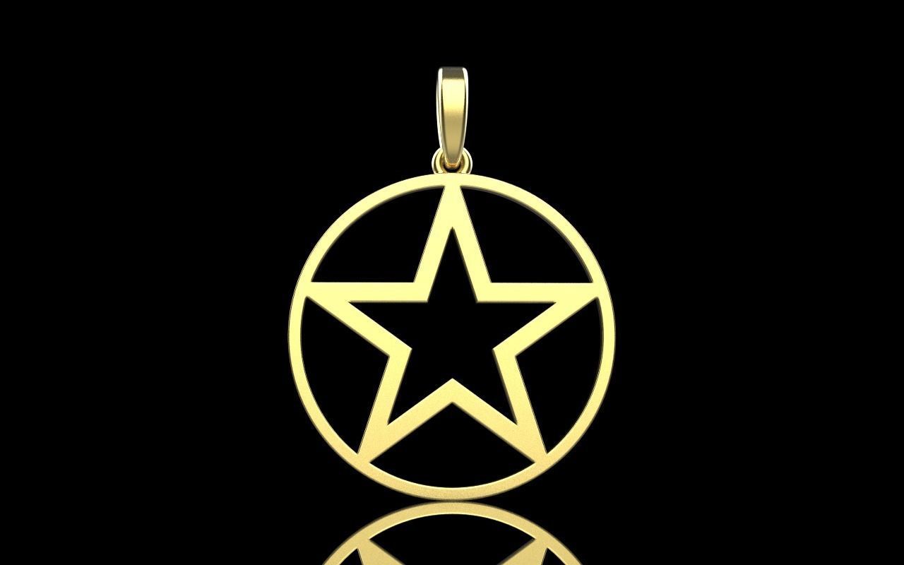 Star pendant model 324 3D print model_23