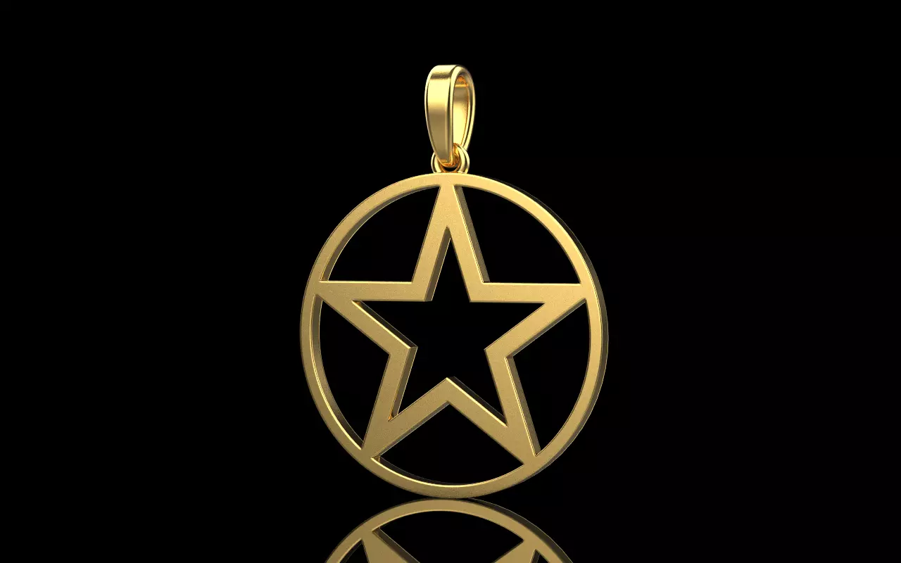 Star pendant model 324 3D print model_0