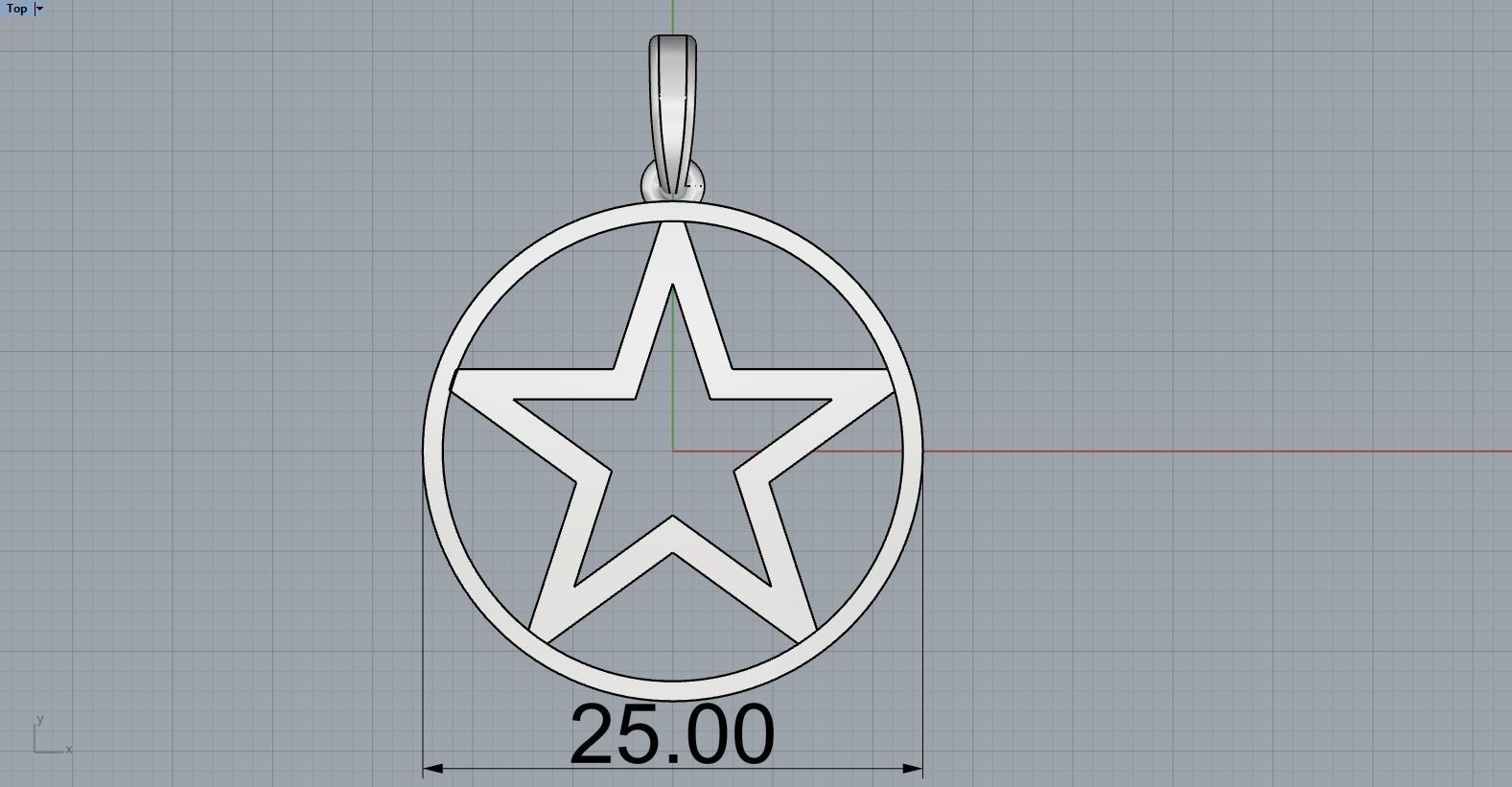 Star pendant model 324 3D print model_6