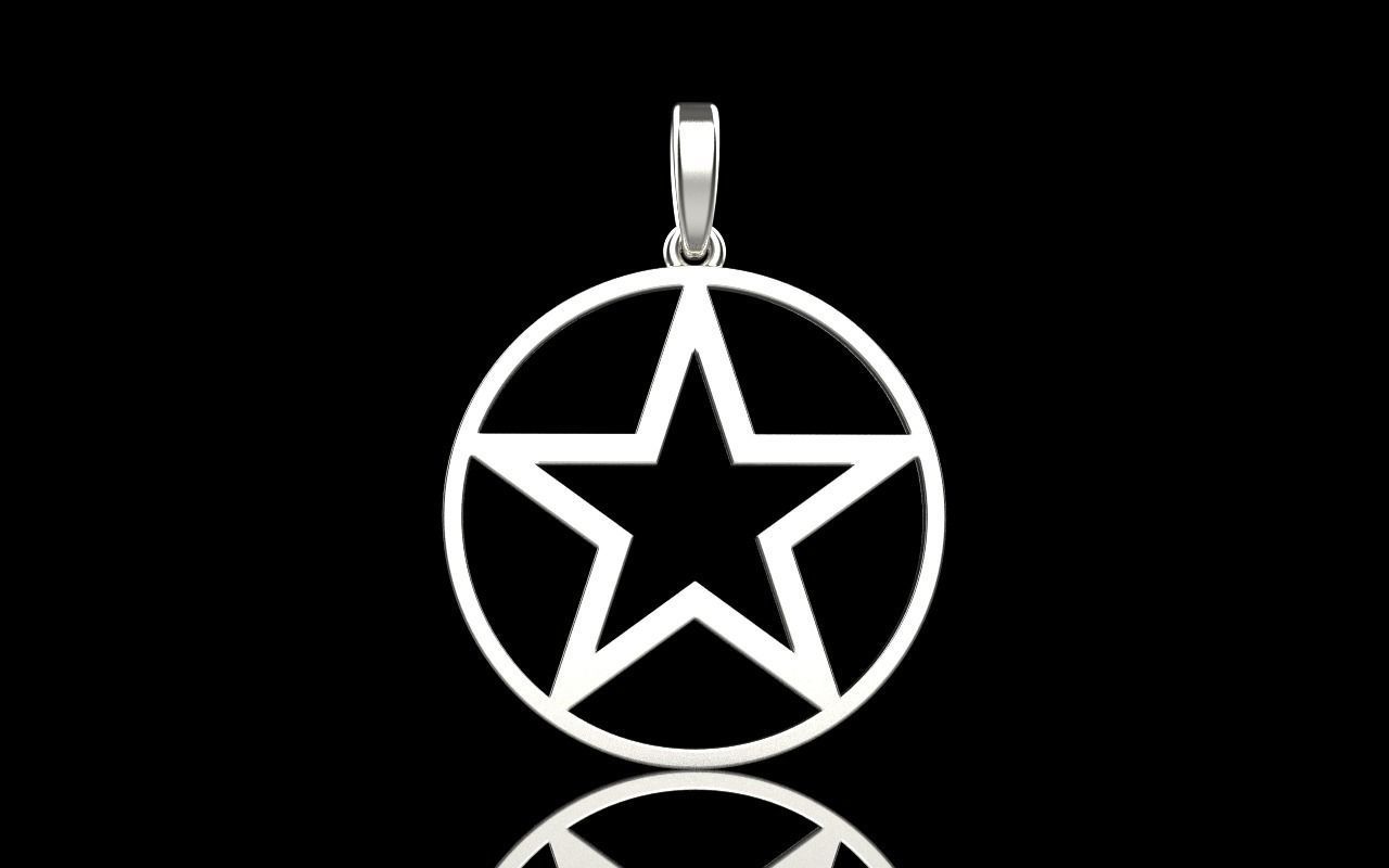 Star pendant model 324 3D print model_26