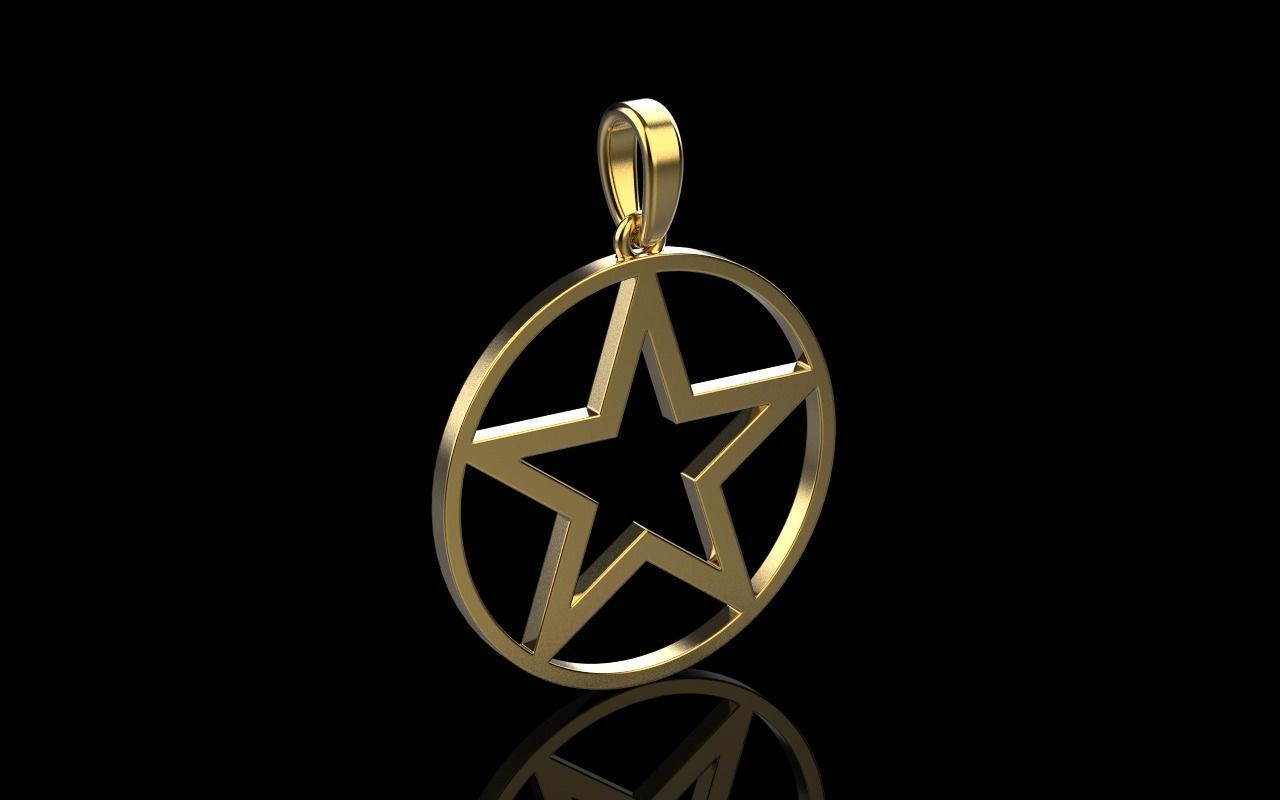 Star pendant model 324 3D print model_16