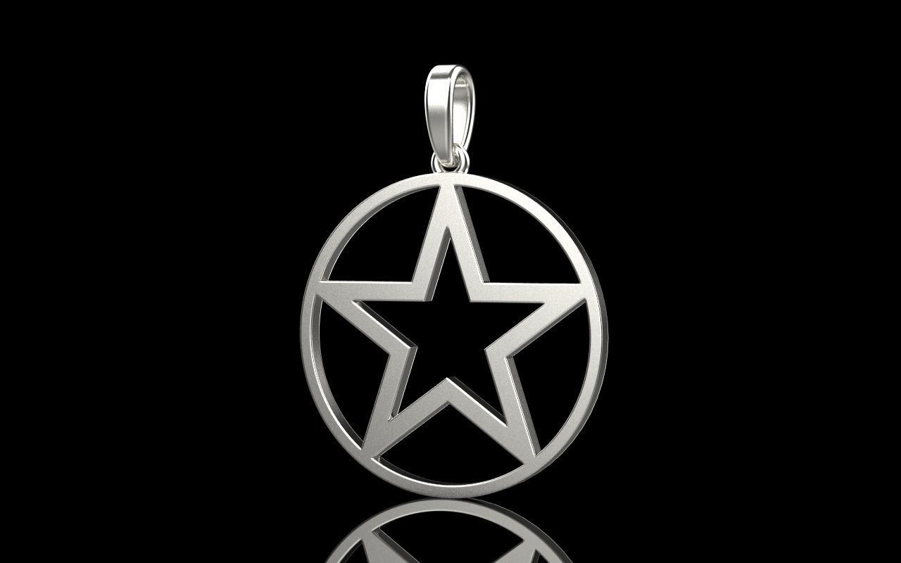 Star pendant model 324 3D print model_1